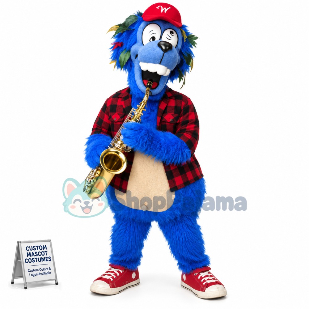 Art Dog Playing The Saxophone Mascot Costume