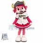 Baseball Baby Pink Cow In Pleated Skirt Mascot Costume