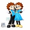 Loving Hedgehog Couple In Dinner Suit Mascot Costume