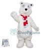 Adult Warm Long Wool White Bear Mascot Costume