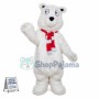 Adult Warm Long Wool White Bear Mascot Costume