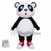 Surprised Small Eyed Baby Panda Mascot Costume