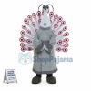 White Peacock In Monk Robe Mascot Costume