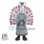White Peacock In Monk Robe Mascot Costume