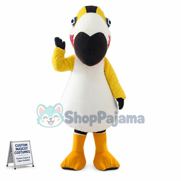 The Large Yellow & White Toucan Mascot Costume