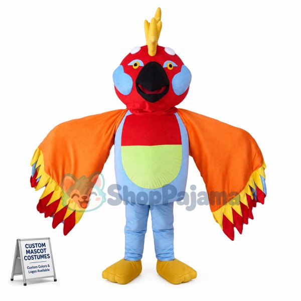 Big-winged Polychromatic Bird Mascot Costume
