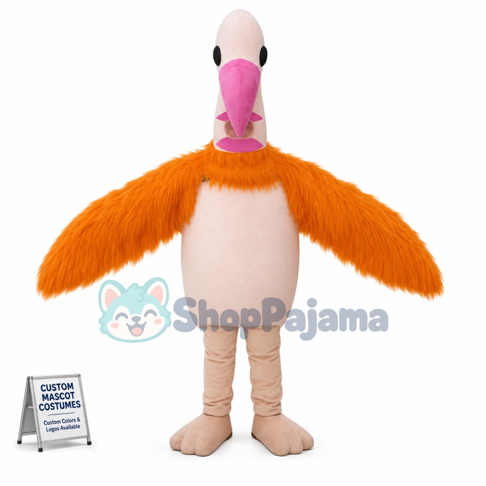 Long Necked Plush Ostrich Mascot Costume