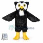 Adult Black Owl With Smooth Fur Mascot Costume