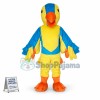 Yellow & Blue Bird Mascot Costume For Adult
