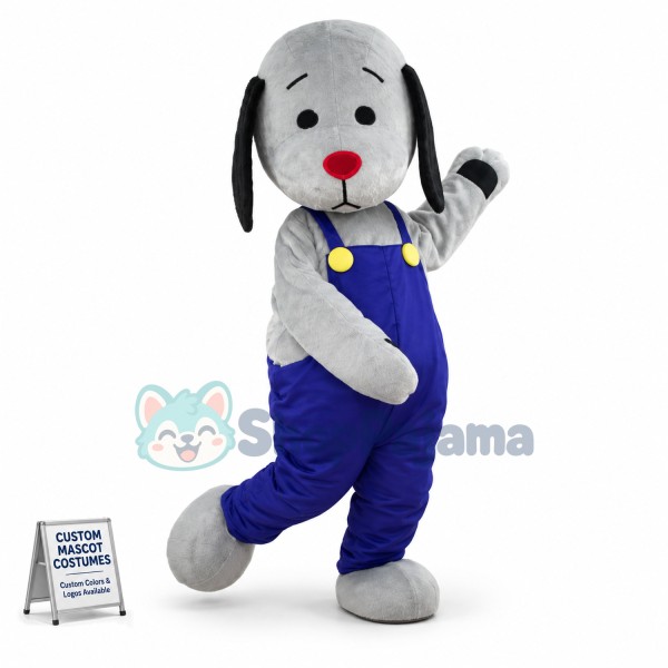 Greyhound With Drooping Ears Mascot Costume