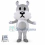 Adult Size Gray & White Dog Mascot Costume