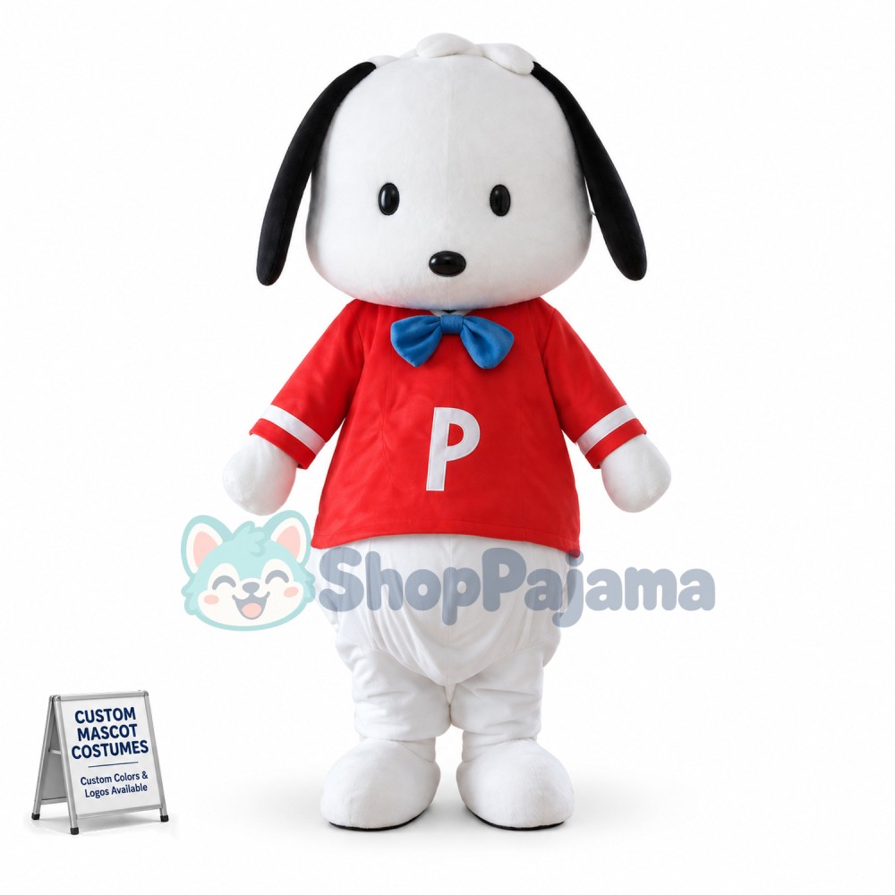 Dressed Up White Pet Puppy Mascot Costume