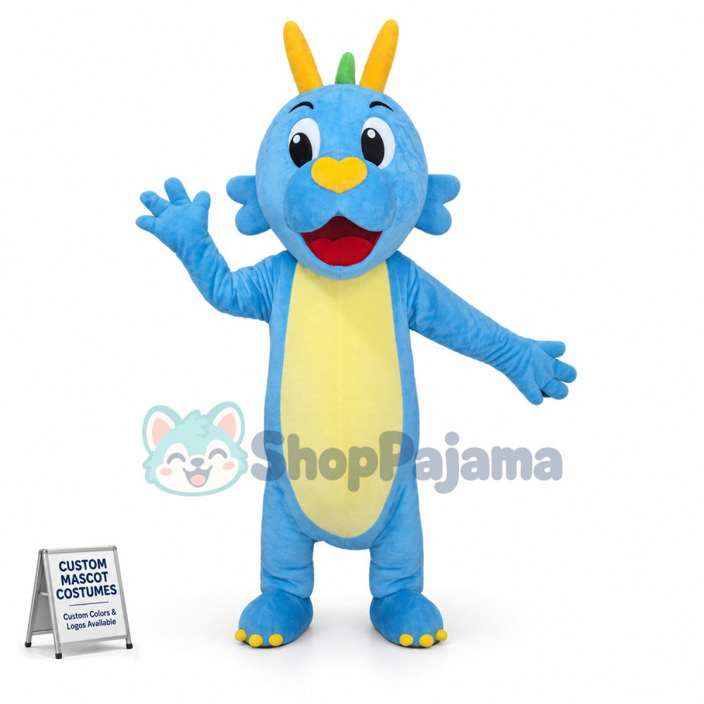 Baby Dragon With Heart-shaped Nose Mascot Costume