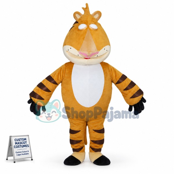 The Restless Tiger Rolling Eyes Mascot Costume
