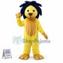 Yellow Lion With Messy Mane Mascot Costume