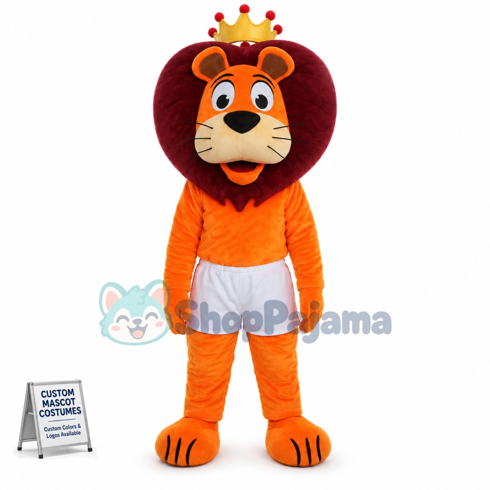 The Lion King In White Shorts Mascot Costume