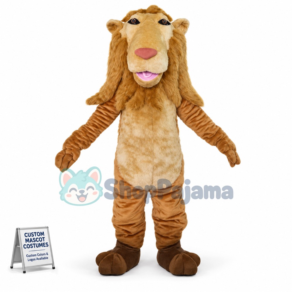 Wild Lion With Long Face Mascot Costume