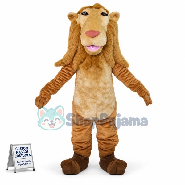 Wild Lion With Long Face Mascot Costume
