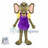 Big-eared Mouse In The Purple Dress Mascot Costume