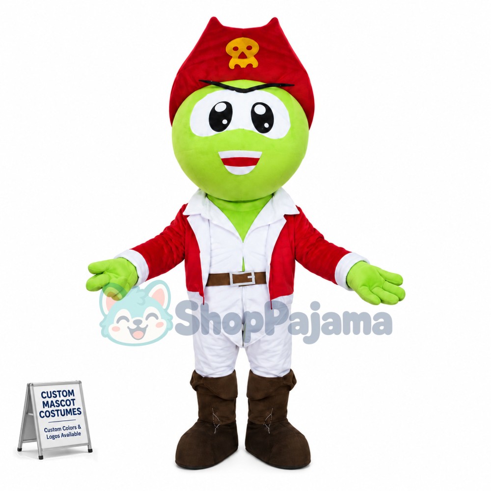 The Pirate Little Green Dragon Mascot Costume