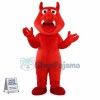 Adult Sharp Teeth Red Dragon Mascot Costume