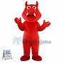 Adult Sharp Teeth Red Dragon Mascot Costume