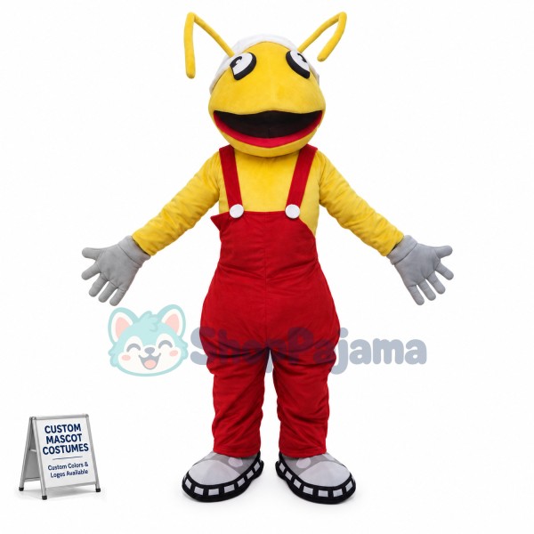 The Huge Bright Yellow Ant Mascot Costume
