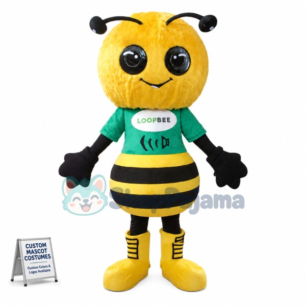 Big-headed Loop Bee Mascot Costume