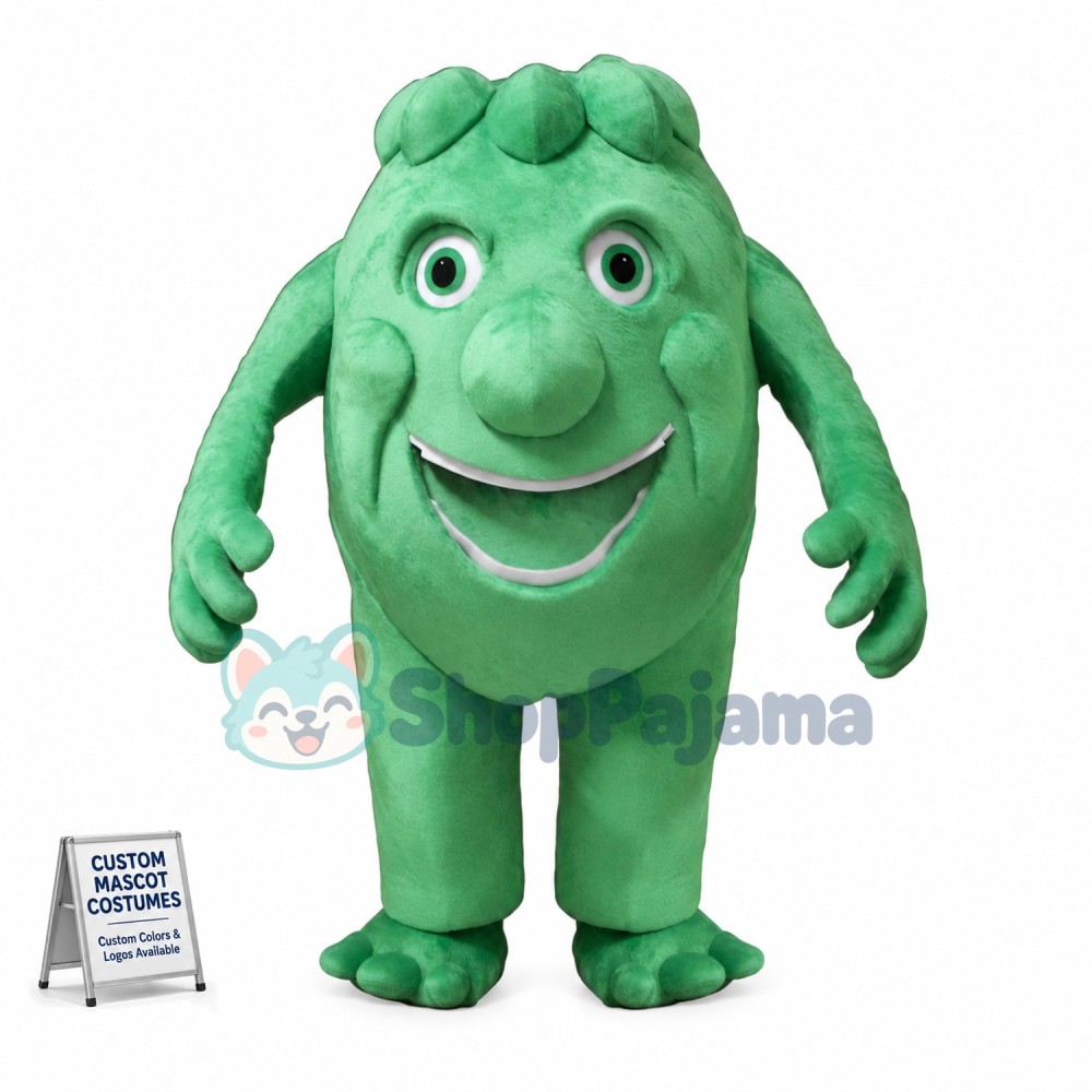 All Over Green Rock Monster Mascot Costume