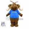 Big Belly Brown Hippo Mascot Costume