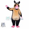 Forest Badger With Pink Limbs Mascot Costume