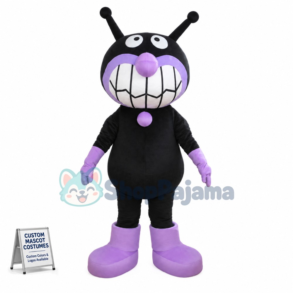 Black Big Mouth Alien Monster Mascot Costume