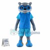 Study Cat With Blue Glasses Mascot Costume