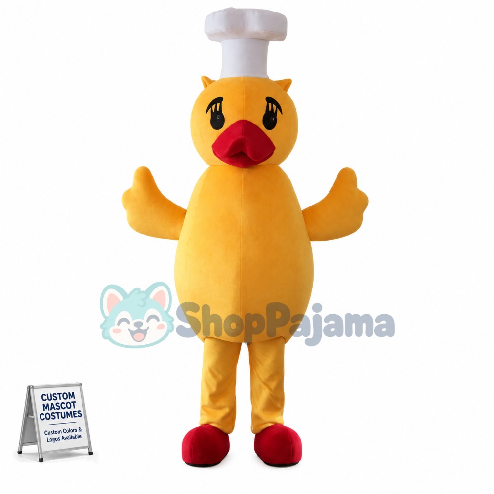 The Slim Chef Yellow Duck Mascot Costume