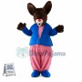 The Cosy Kangaroo In Striped Outfit Mascot Costume