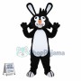 Black Rabbit Mascot Costume For Adult