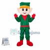 Christmas Elf In Green Suit Mascot Costume
