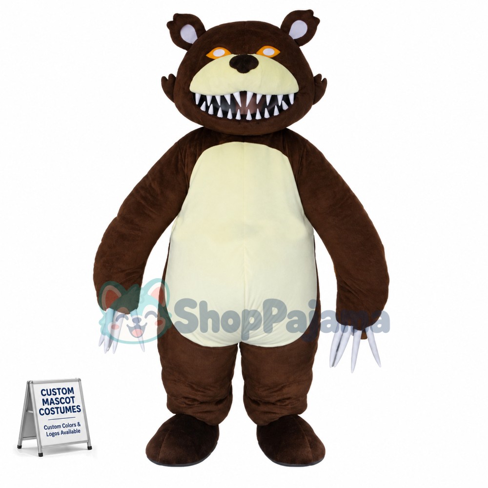 Terrible Violent Bear With Sharp Claws Mascot Costume