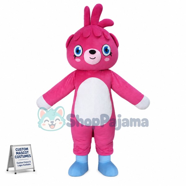 Adult Likable Pink Bear Mascot Costume
