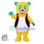 The Eye-catching Bear In Vest Jacket Mascot Costume