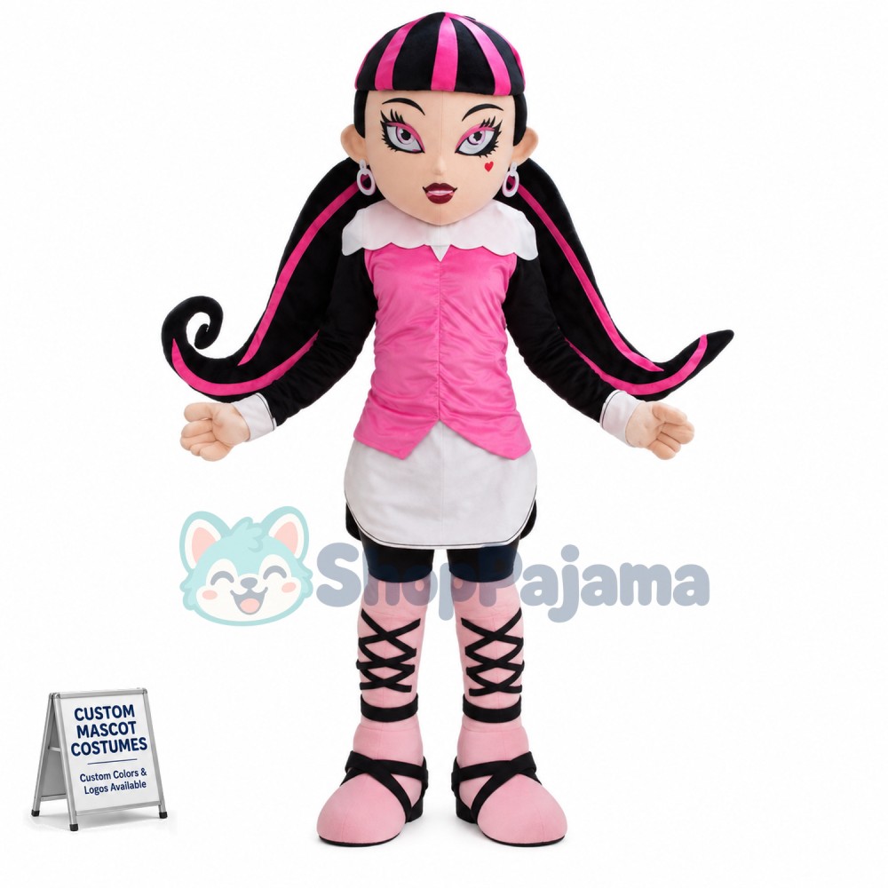 Cool Punk Vampire Girl Mascot Costume