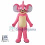 Pink Jerry Mouse Cartoon Mascot Costume