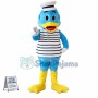 Captain Duck In the Striped Vest Mascot Costume