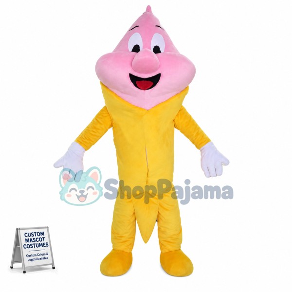 Strawberry Cone of Different Flavors Crispbread Mascot Costume