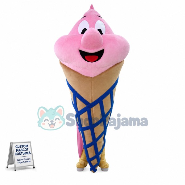 Strawberry Cone of Different Flavors Crispbread Mascot Costume