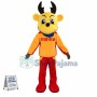 Yellow Reindeer of Battery Company Mascot Costume