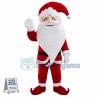 Thick White Bearded Santa Claus Mascot Costume