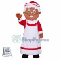 White-haired Christmas Granny Mascot Costume
