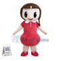 Big Eyed Girl In The Blouse Dress Mascot Costume