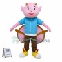 Short-horned Pink Demon Cartoon Mascot Costume